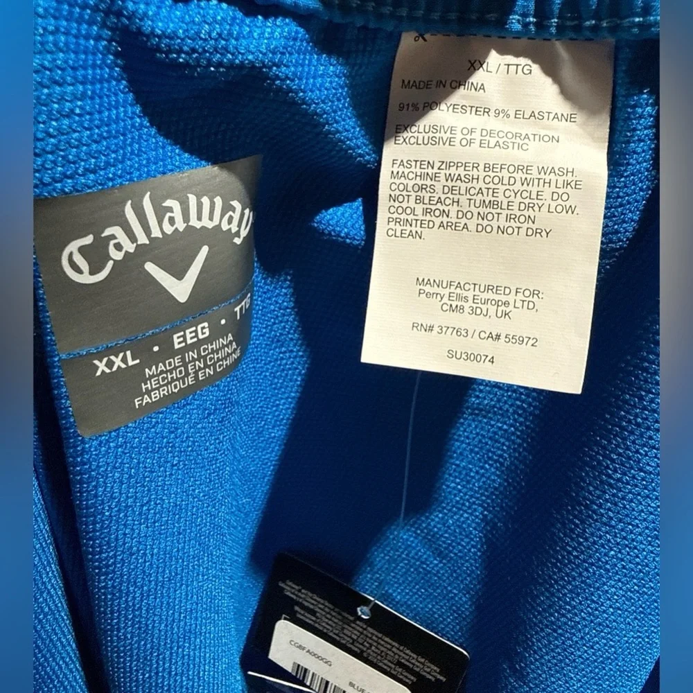 🆕 Callaway Performance GOLF Pocket Pants Men's Sz XXL Blue Sea Star